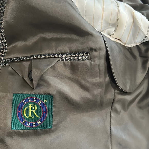 Macy’s Club Room, Mens, Brown Herringbone 100% Wool, Sport Coat/Blazer, Size 44R - Picture 9 of 10